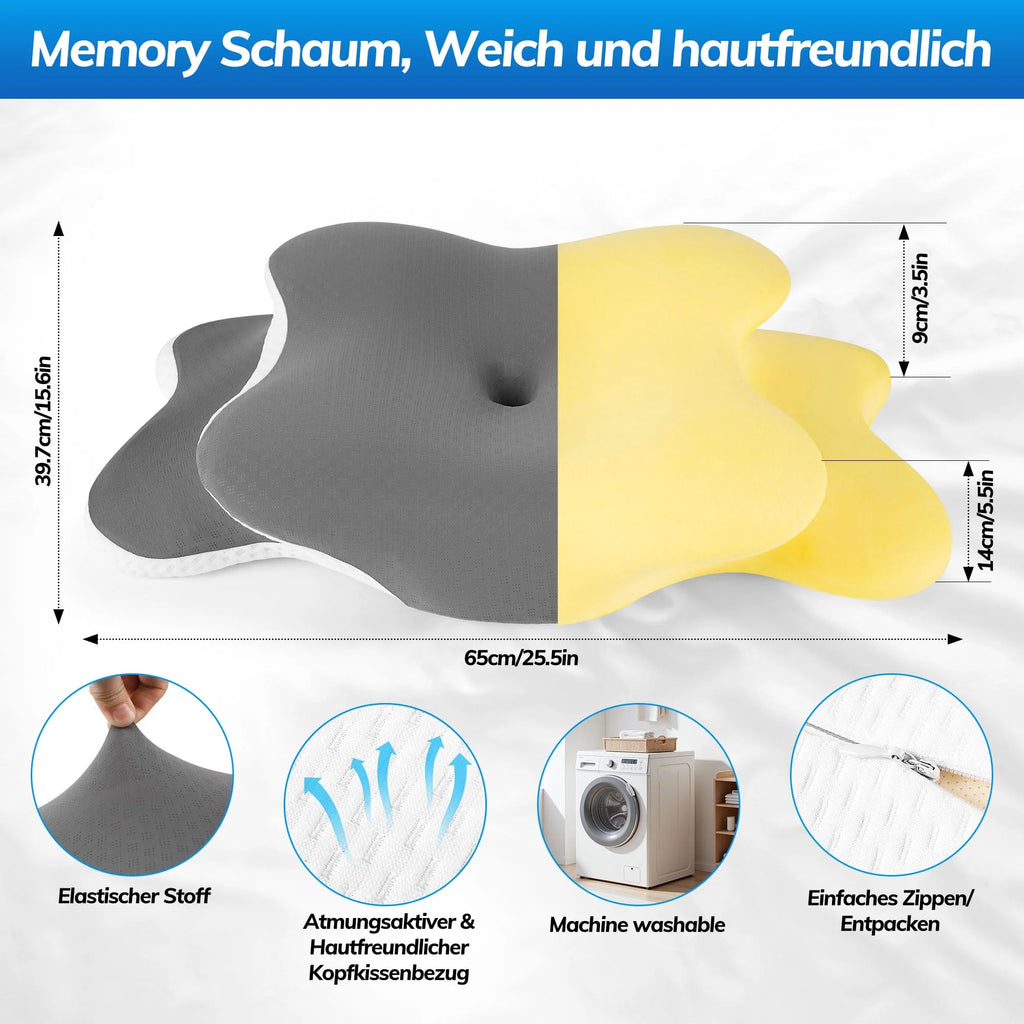 Double-Sided Ergonomic Memory Foam Cervical Pillow