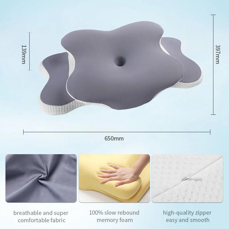 Double-Sided Ergonomic Memory Foam Cervical Pillow