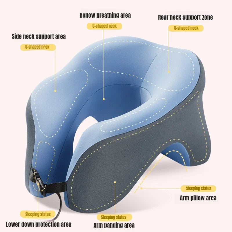 Portable U-shaped Travel Pillow