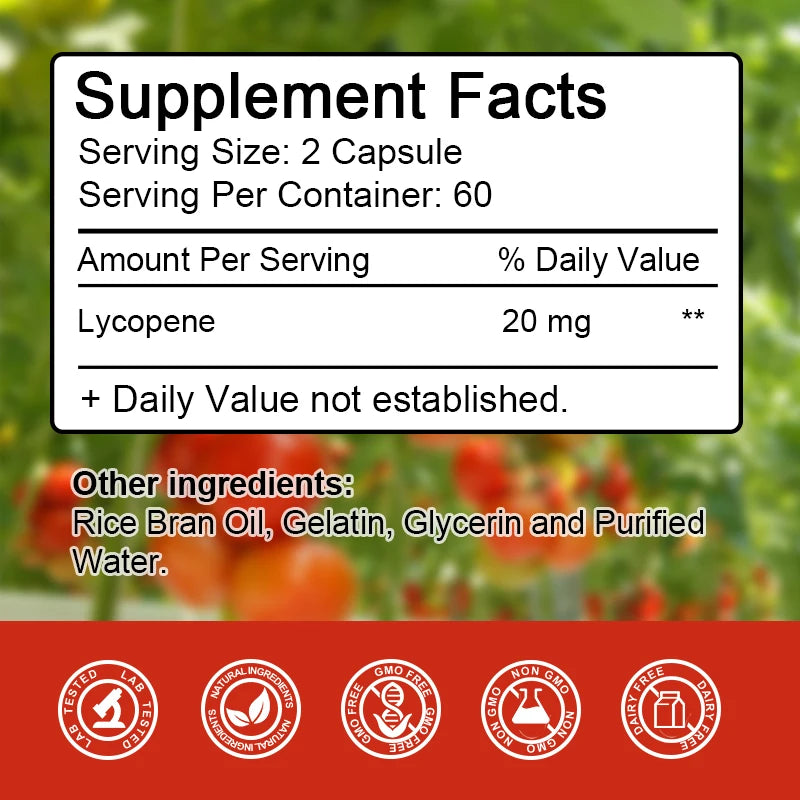 Lycopene Capsules for Men's Daily Wellness