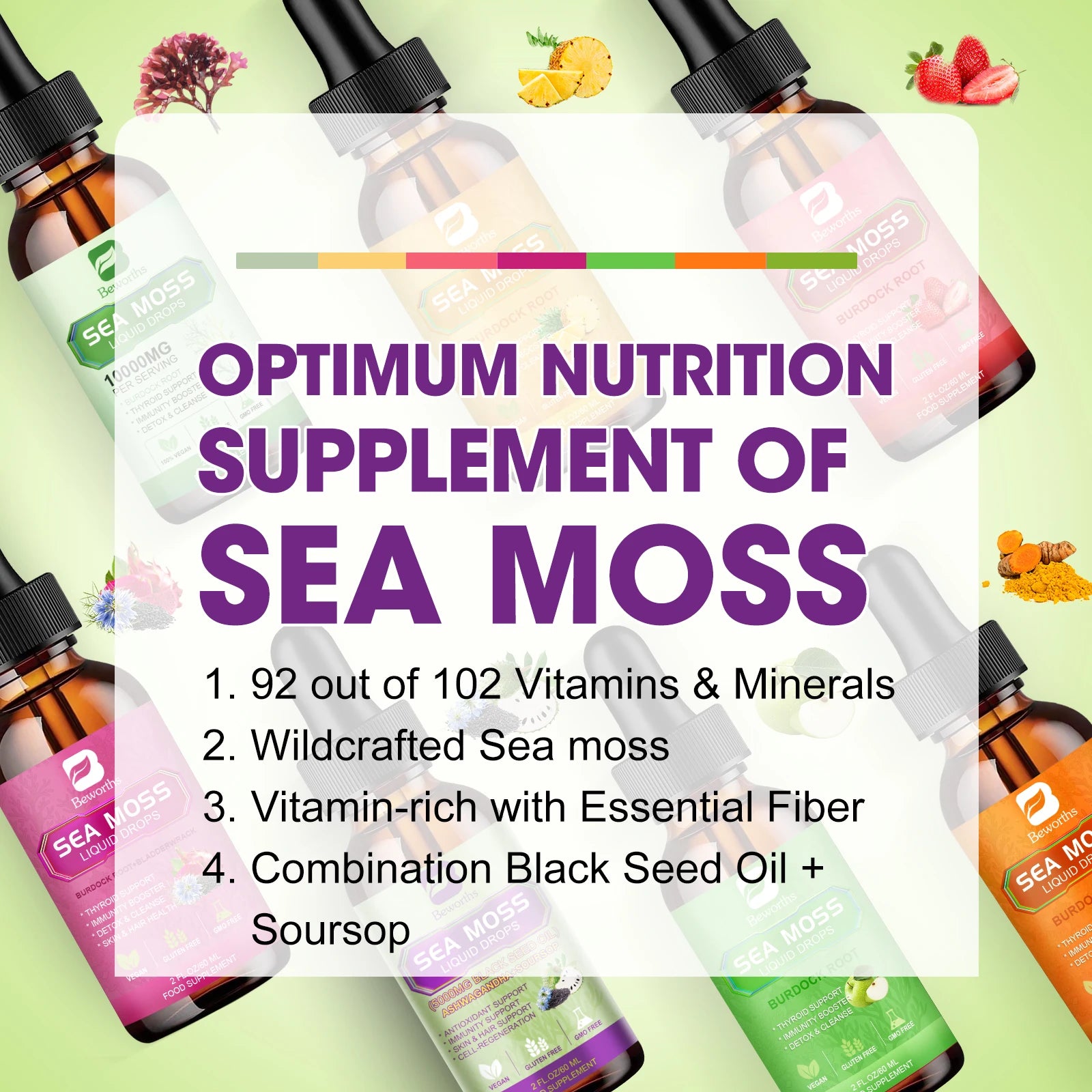 Sea Moss Extract Liquid Drops (60ml)