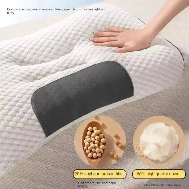 Knitted Cotton Cervical Support Pillow