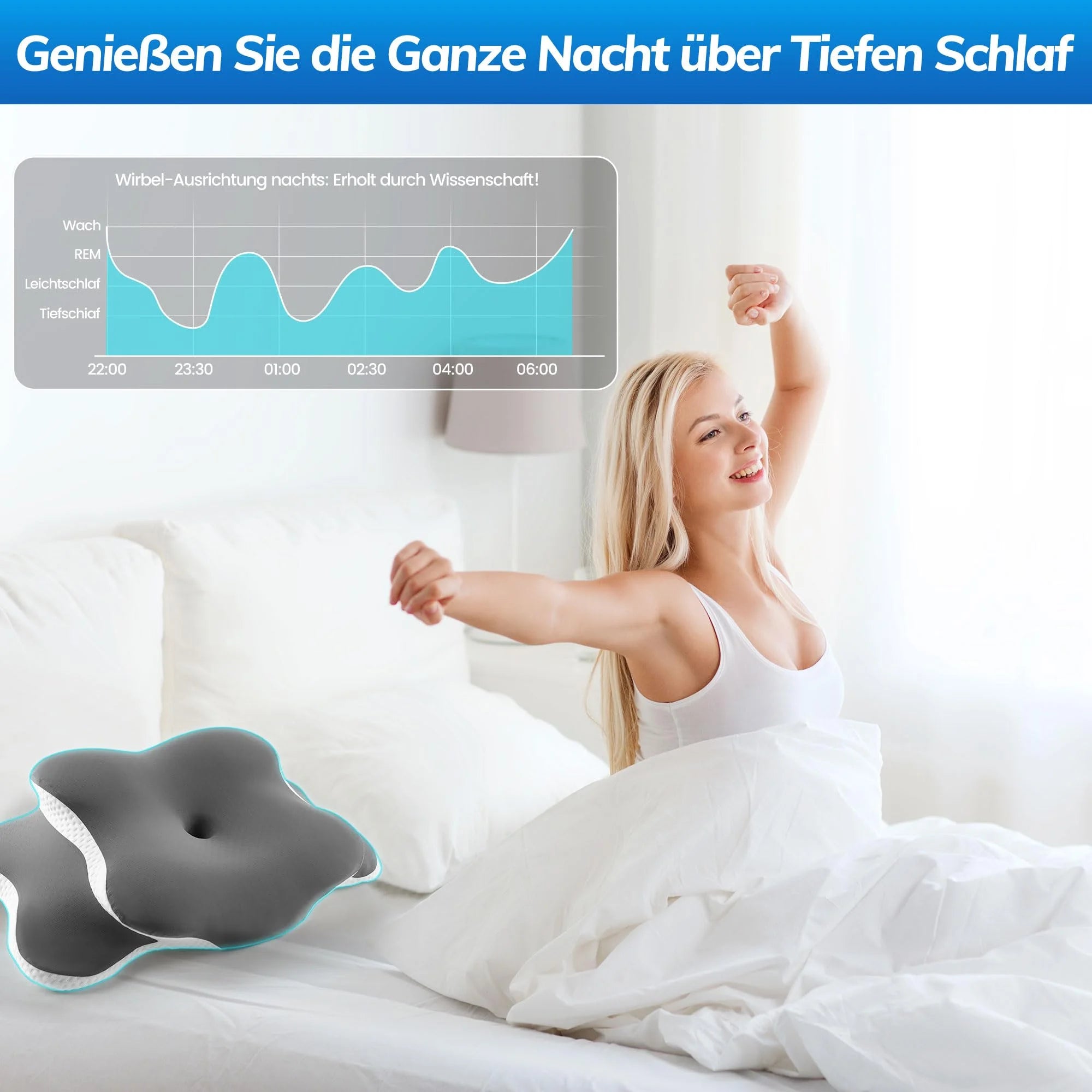 Double-Sided Ergonomic Memory Foam Cervical Pillow