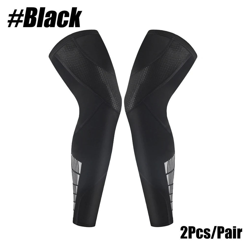 Full Leg Compression Sleeves with Anti-Slip Grip
