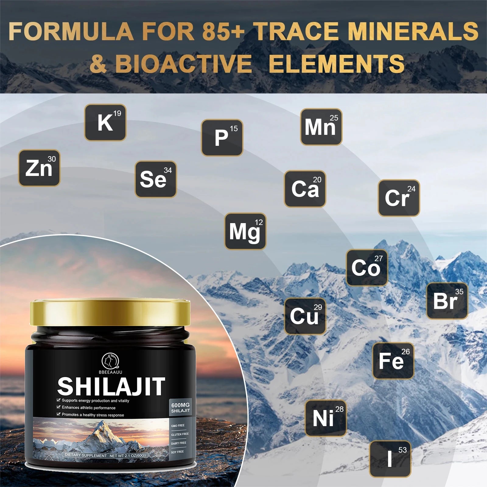 Pure Himalayan Shilajit Resin Mineral Supplement (60g)