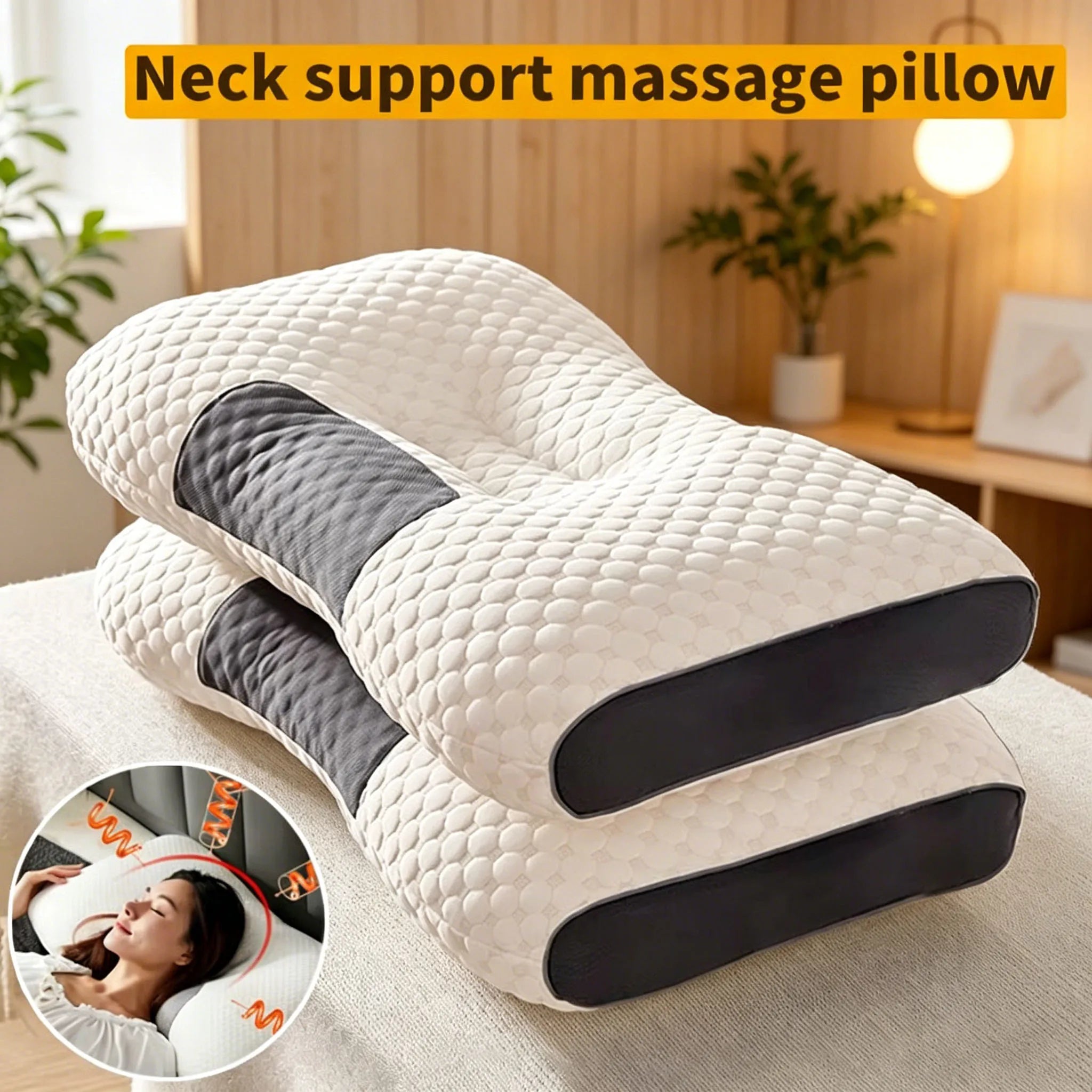 Knitted Cotton Cervical Support Pillow