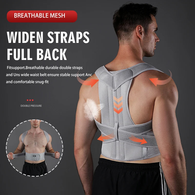 Adjustable Back Brace & Posture Corrector