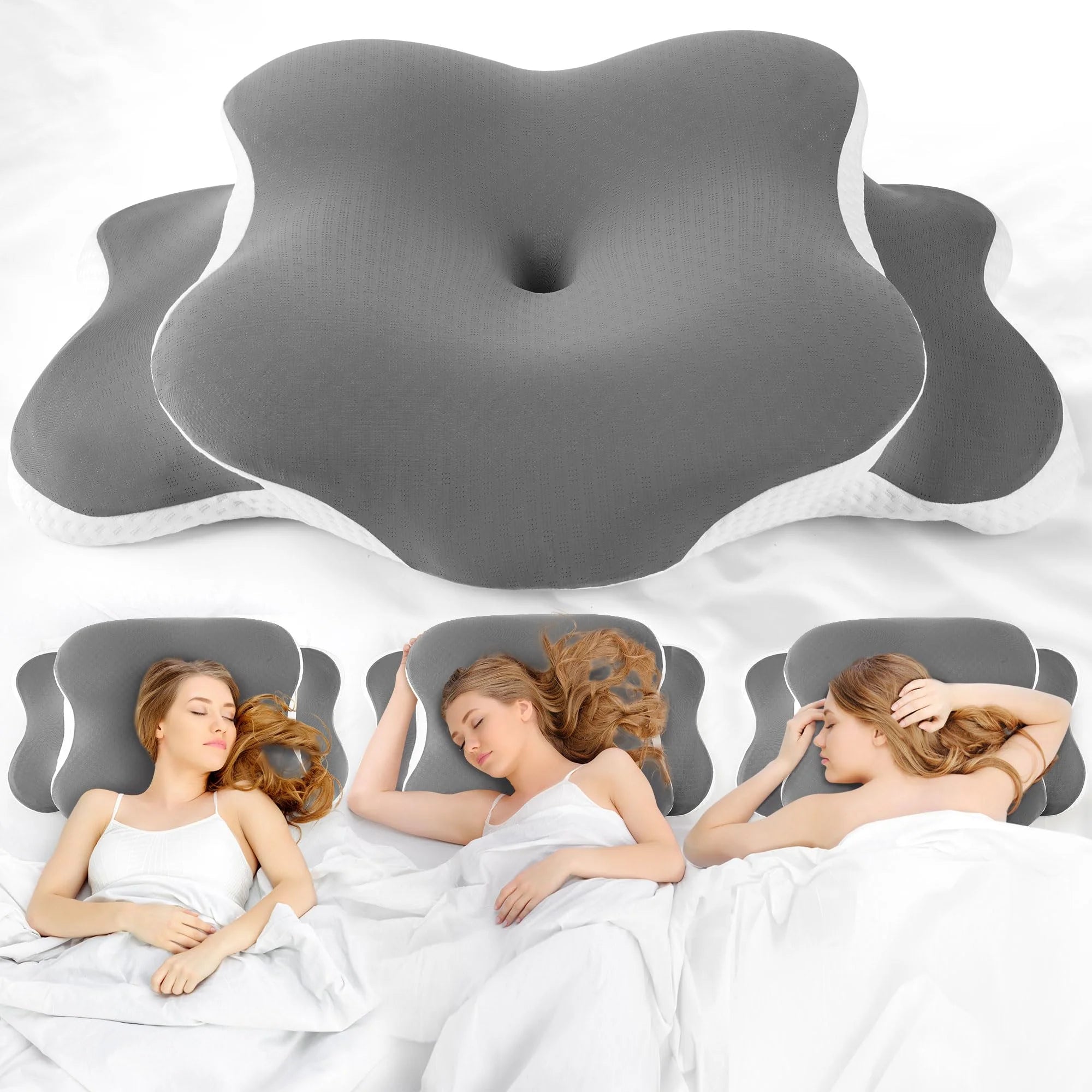 Double-Sided Ergonomic Memory Foam Cervical Pillow