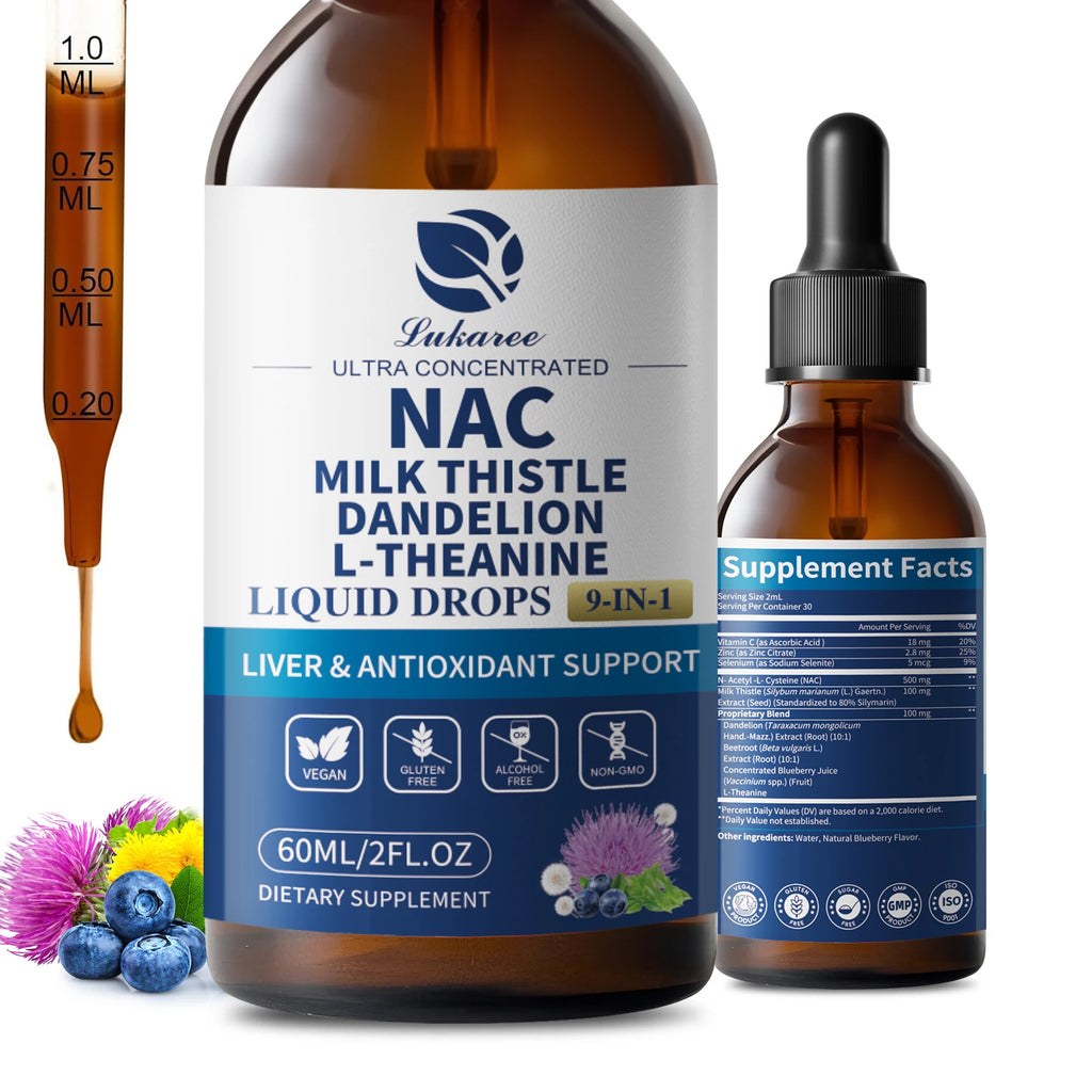 N-Acetyl L-Cysteine (NAC) Supplement with Milk Thistle & Selenium