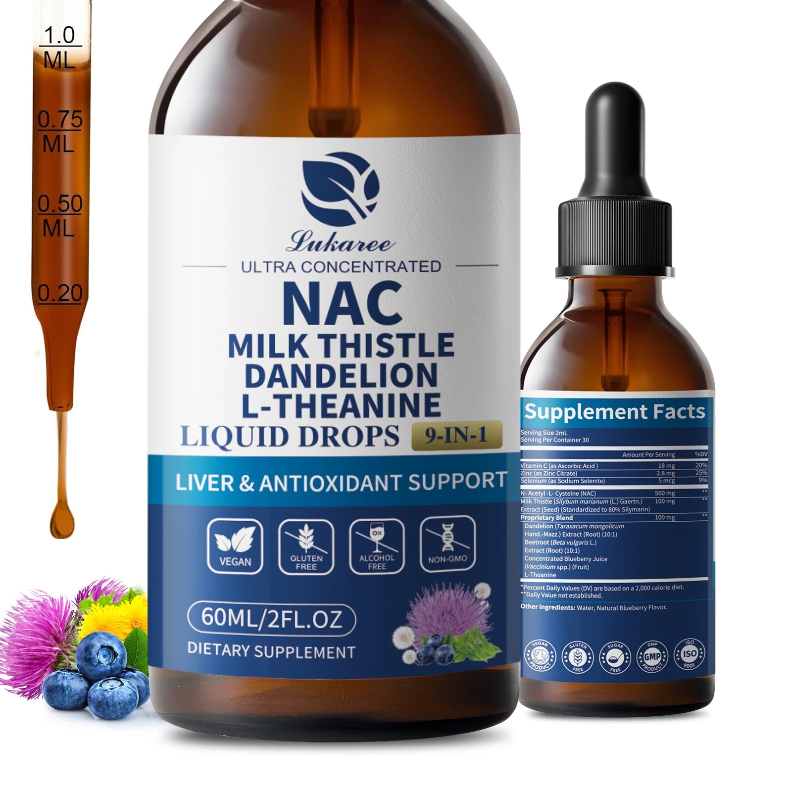 N-Acetyl L-Cysteine (NAC) Supplement with Milk Thistle & Selenium