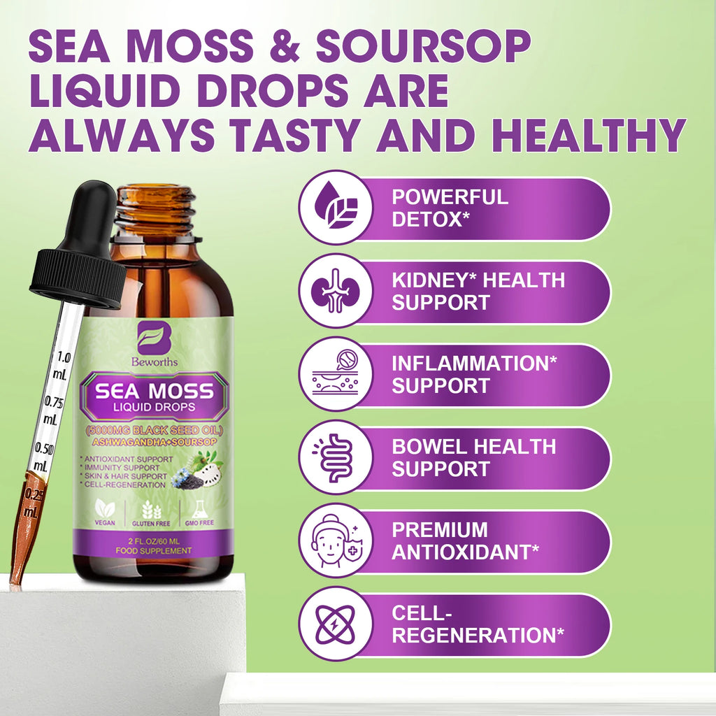 Sea Moss Extract Liquid Drops (60ml)