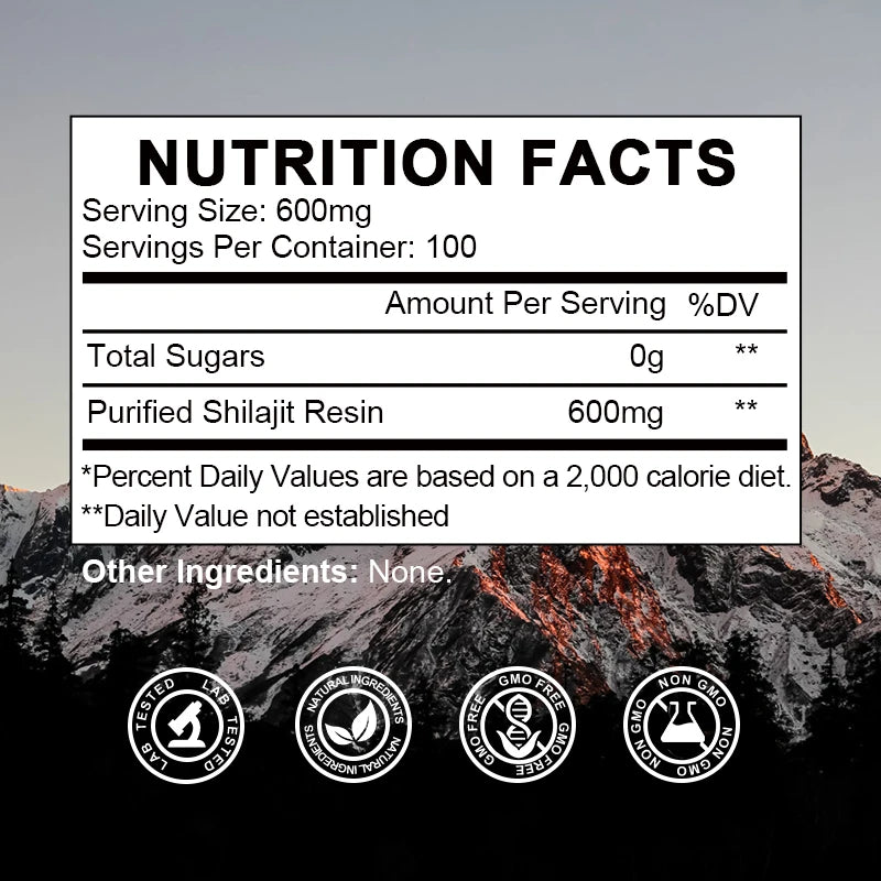 Pure Himalayan Shilajit Resin Mineral Supplement (60g)