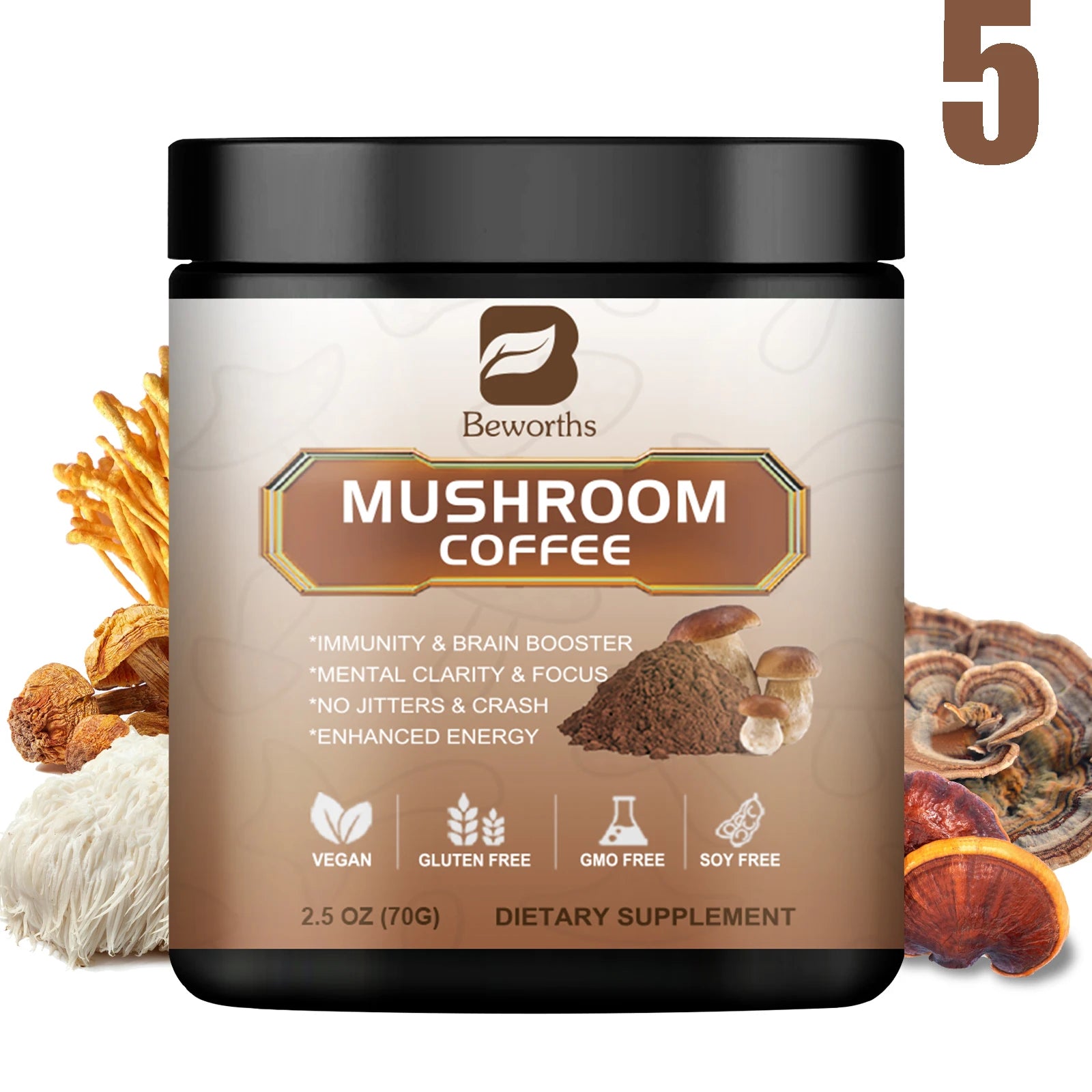 Mushroom Coffee Blend with Reishi & Lion's Mane (70g)