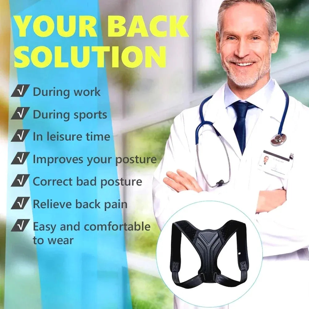 Adjustable Back & Shoulder Posture Corrector Belt