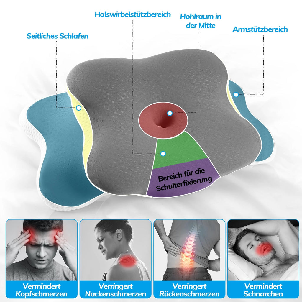 Double-Sided Ergonomic Memory Foam Cervical Pillow
