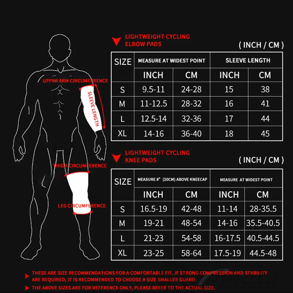 Summer Breathable Motorcycle Knee & Elbow Protection Pads