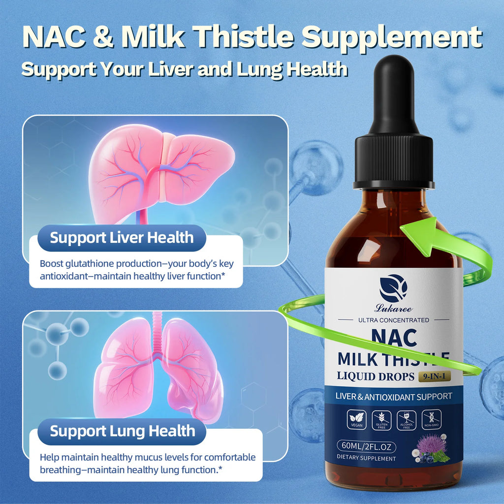 N-Acetyl L-Cysteine (NAC) Supplement with Milk Thistle & Selenium