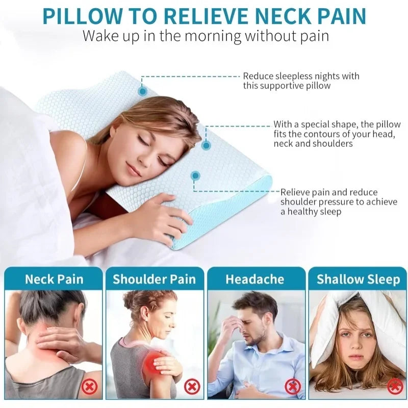 Ergonomic Memory Foam Neck Pillow