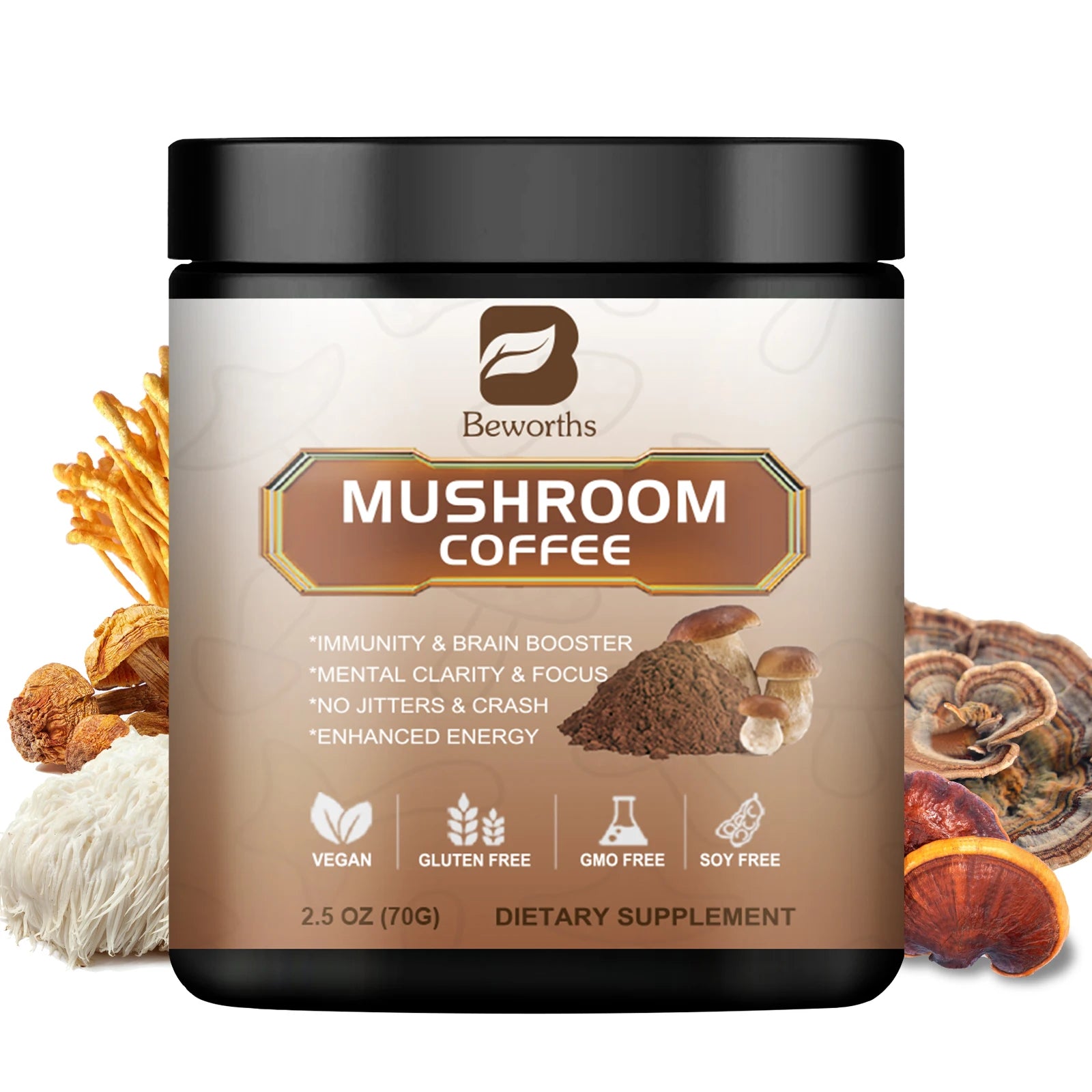 Mushroom Coffee Blend with Reishi & Lion's Mane (70g)