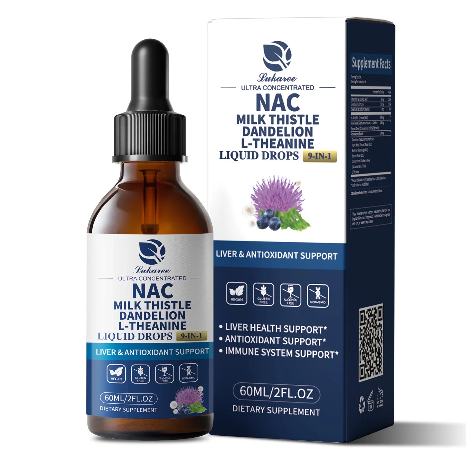 N-Acetyl L-Cysteine (NAC) Supplement with Milk Thistle & Selenium