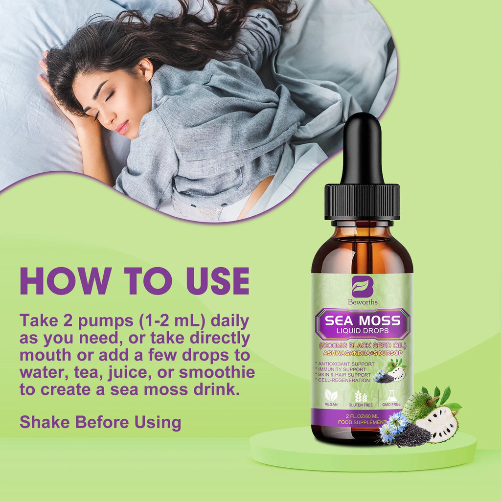 Sea Moss Extract Liquid Drops (60ml)