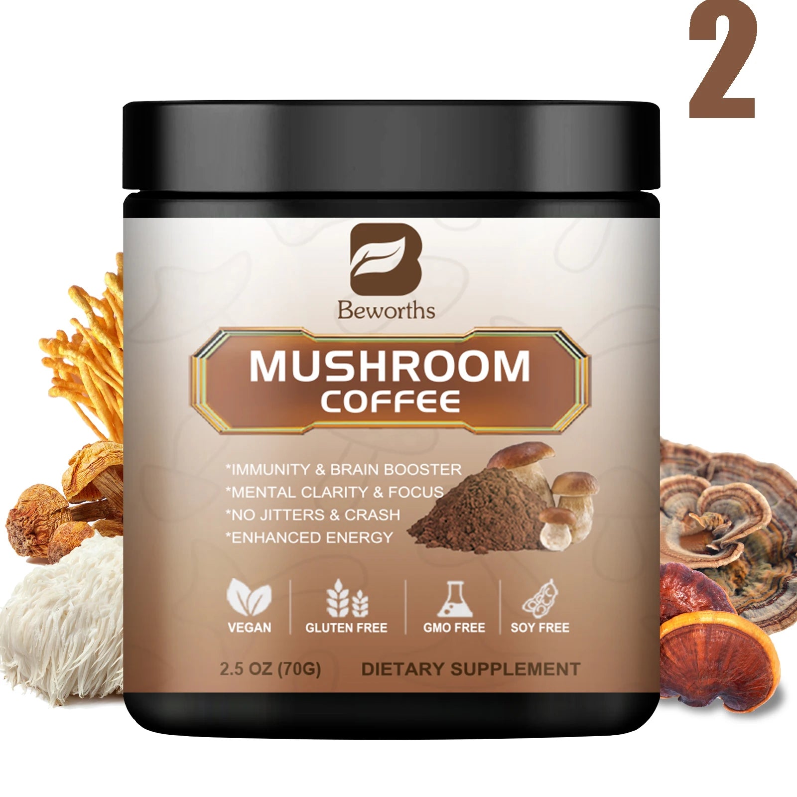 Mushroom Coffee Blend with Reishi & Lion's Mane (70g)