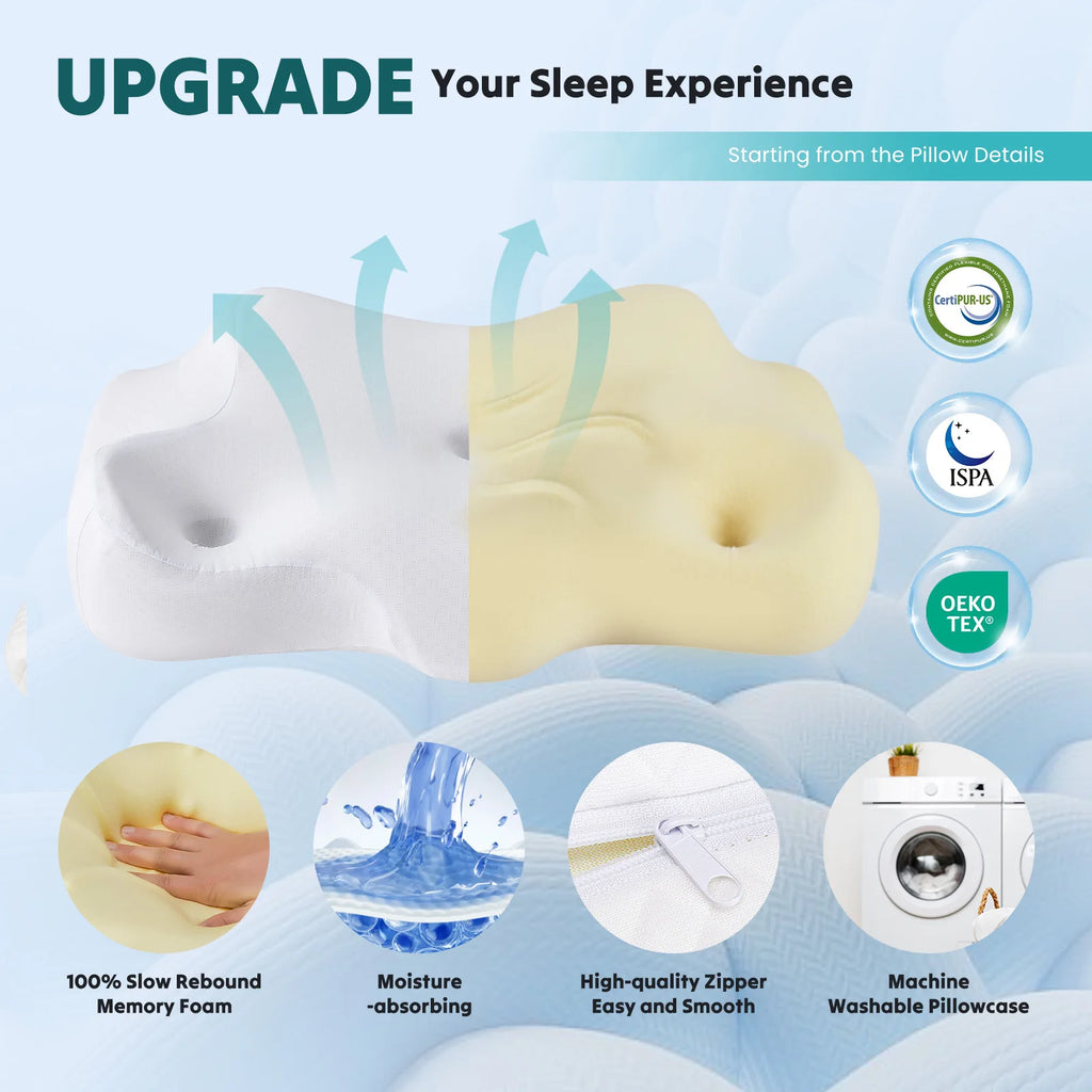 Ergonomic Memory Foam Cervical Pillow
